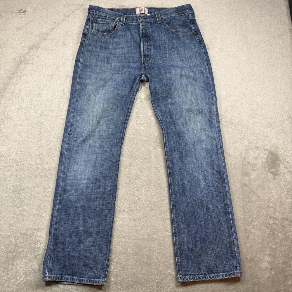 Levi's 501xx Jeans Men's 34x30 Blue Medium Wash Cotton Button Fly Mexico